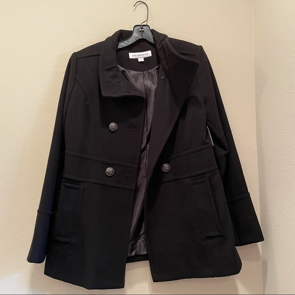 Liz Claiborne Nwt Double Breasted Pea Coat